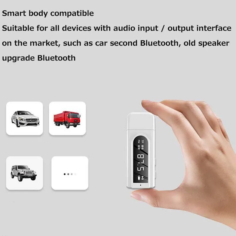JINSERTA Bluetooth 5,0 приемник автомобильный FM MP3 Воспроизведение AUX адаптер для наушников колонки стерео музыка беспроводной аудио USB приемник