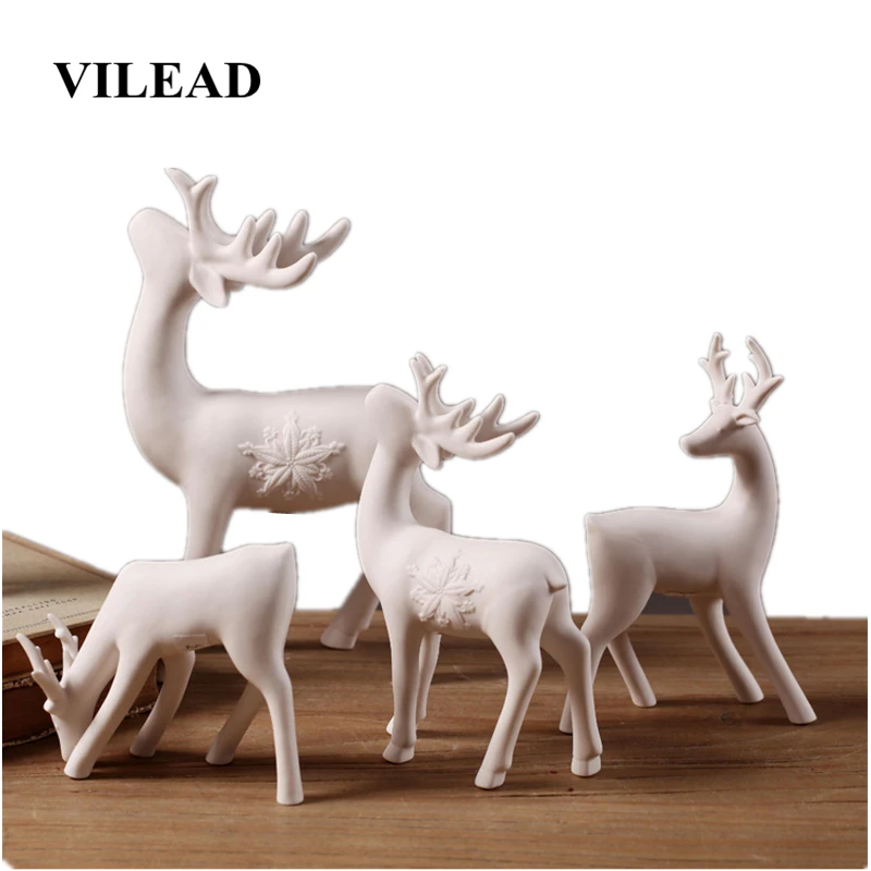 VILEAD 4 стиля смолы пара фигурки оленя простые фигурки животных креативное украшение дома крыльцо пара фигурки оленя свадебный подарок