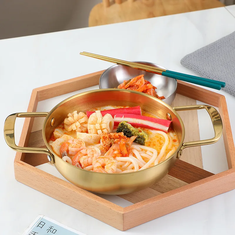 Stainless Steel Frypan Seafood Pan Ramen Pot Cooking Pot Big - Temu