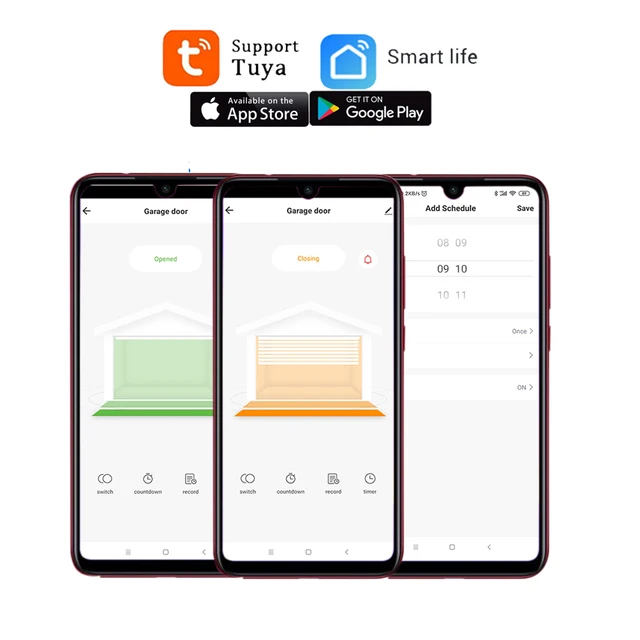 Wifi Wireless Switch Smart Module 2CH DC5V 12V 32V 110V 220V Inching Self-lock 10A Relay Tuya APP Control For Garage Door Opener 4
