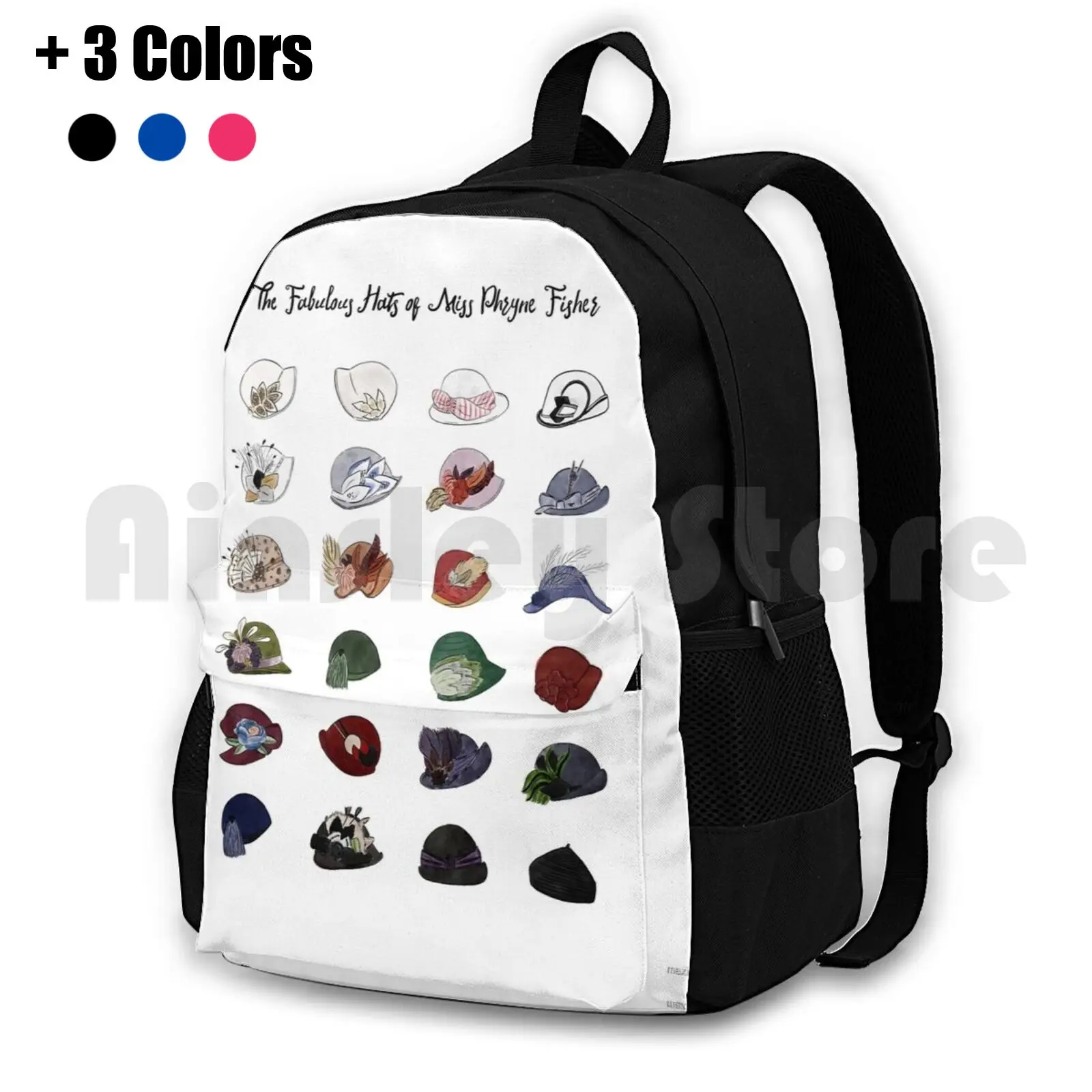 

Сказочные шляпы Miss Fisher, рюкзак для активного отдыха, походов, альпинизма, спортивная сумка, мисс Фишер, тайны убийства, мисс Фишер Дэвис