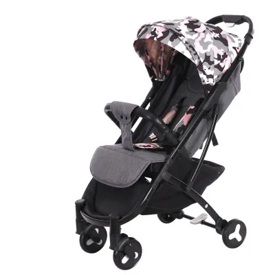 Pink camo Бренд детская коляска Сверхлегкий, портативный складной может сидеть лежа ребенок дети простой карманный мини велосипед ручная тележка - Цвет: Pink camo