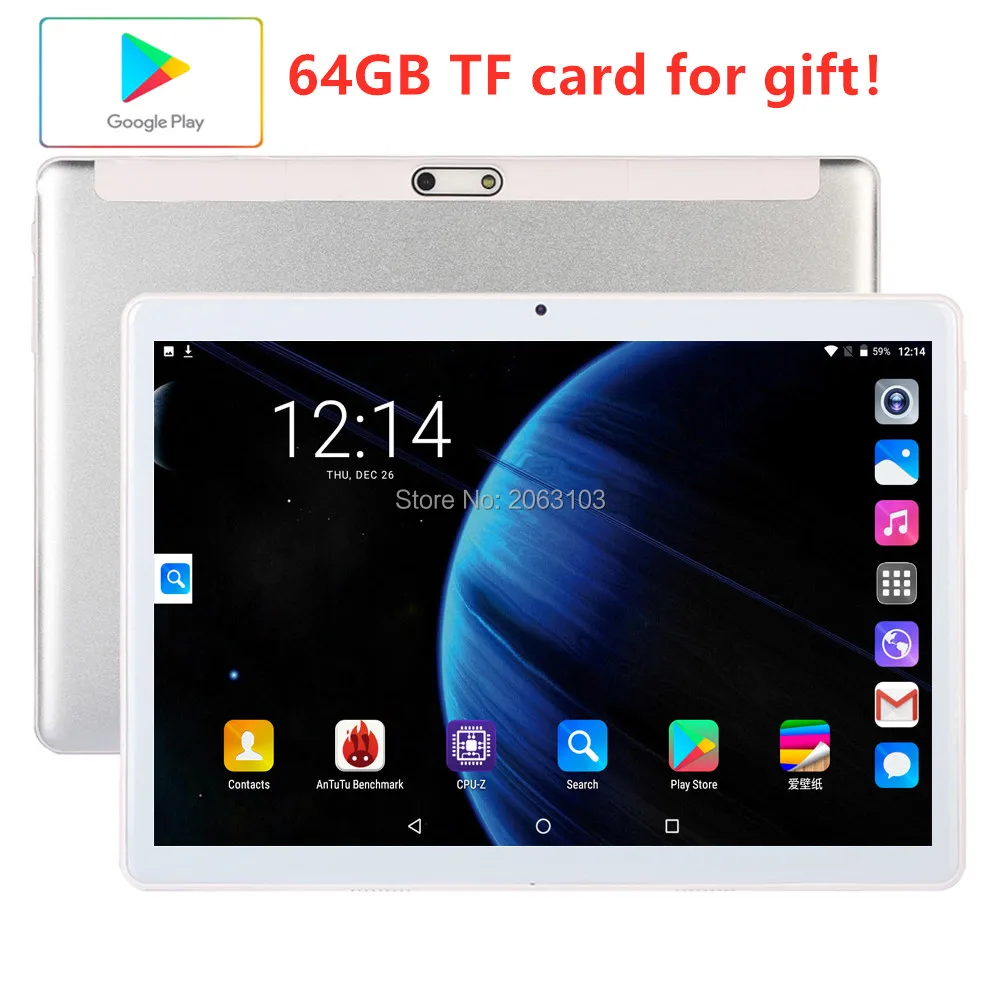 

Global Version Free shipping 10 inch Tablet PC 3G Phone call 32GB ROM Android 9.0 WiFi 1280*800 IPS 2.5D Glass+Gifts