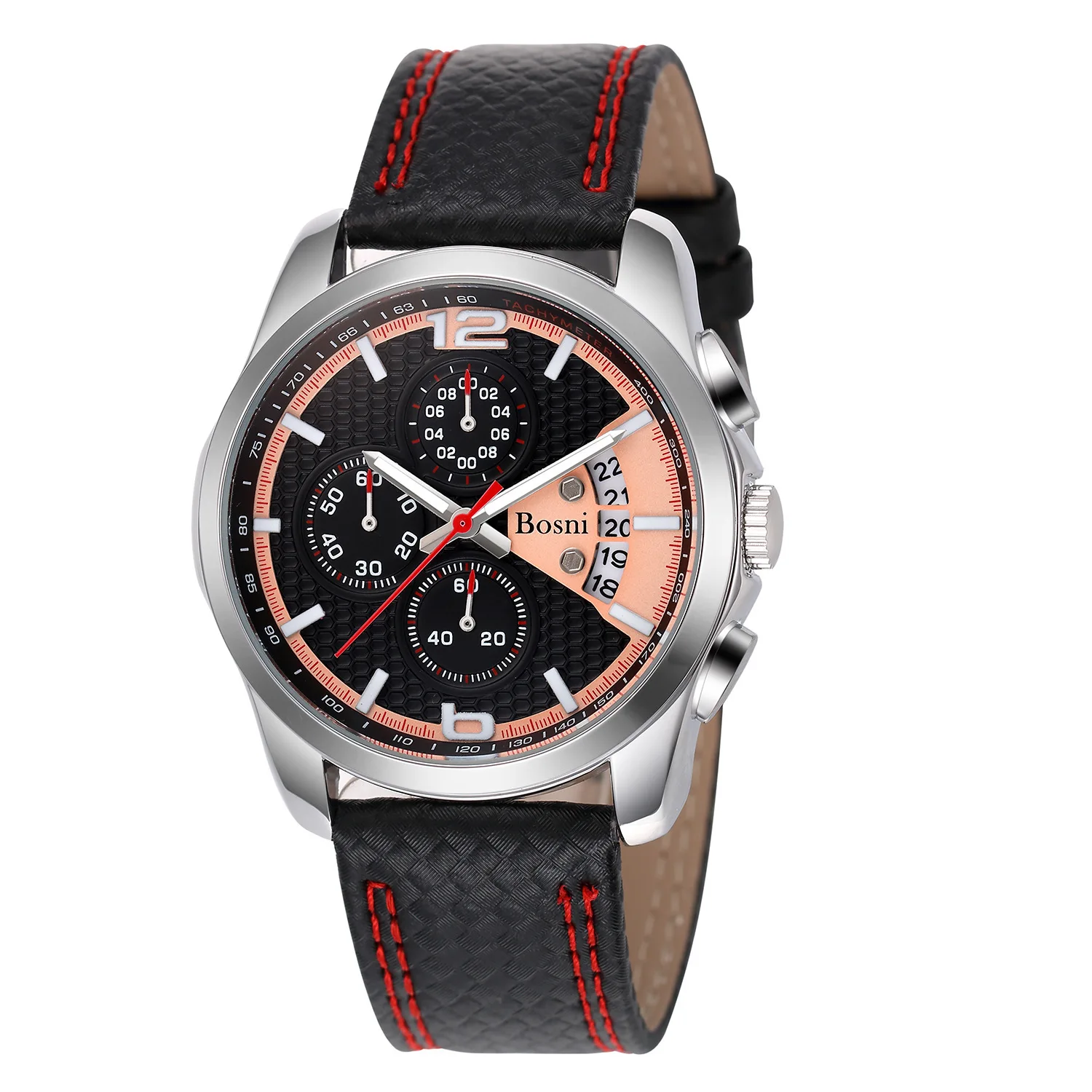 

Hot Selling Bosni MEN'S Watch MEN'S Watch Switzerland Three-Eyed Night Light Waterproof Sports Watch Watch 2020G