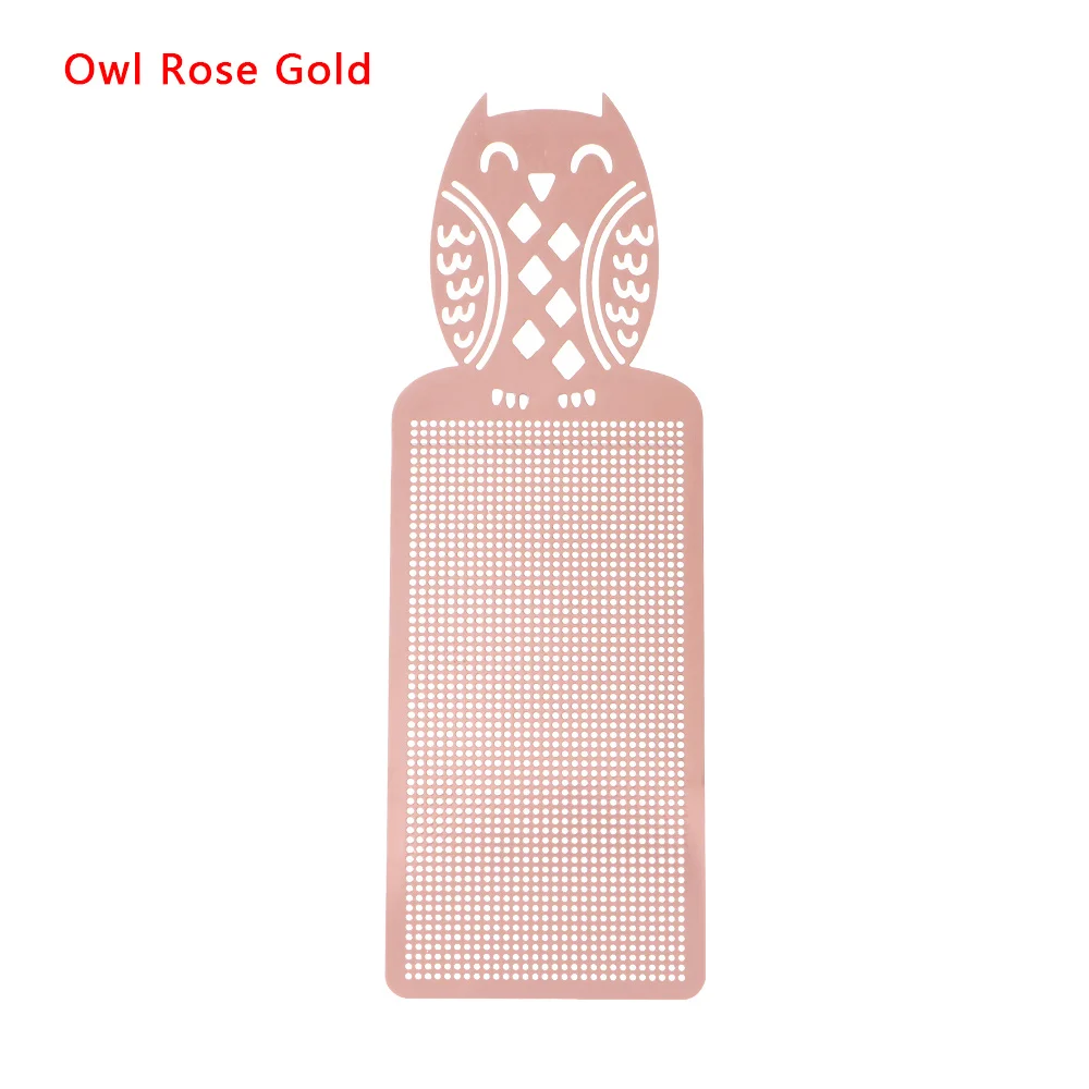 Owl Rose Gold 1 шт. Милая бабочка сова, крест стежка металлическая Закладка Сделай Сам серебряное Золотое рукоделие Рукоделие Вышивка ремесла счетный крест-Набор для вышивки - Цвет: Owl Rose Gold