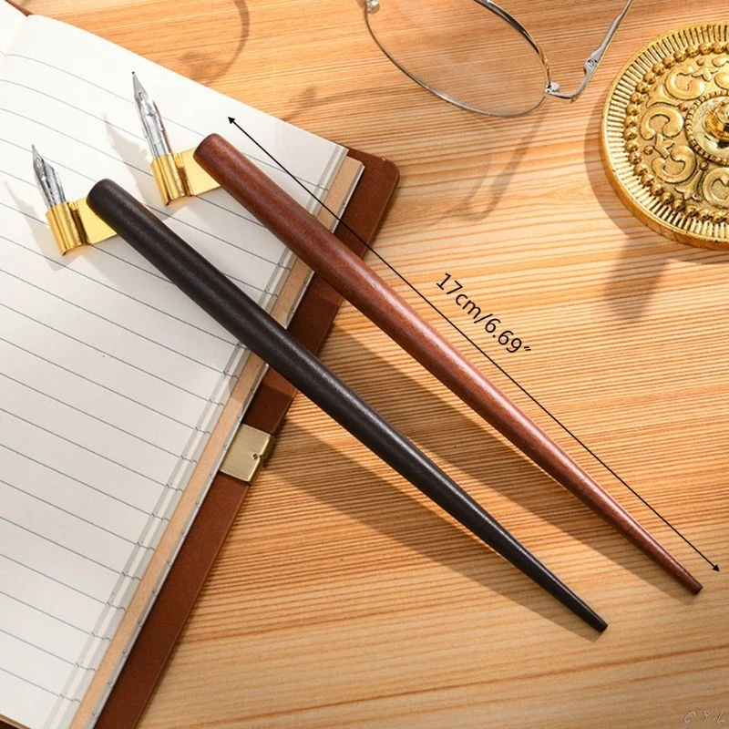 Деревянная манга каллиграфия Dip Ручка Держатель+ 6 наконечников для нанесения надписей, набор для рисования английская косая каллиграфия Dip Ручка