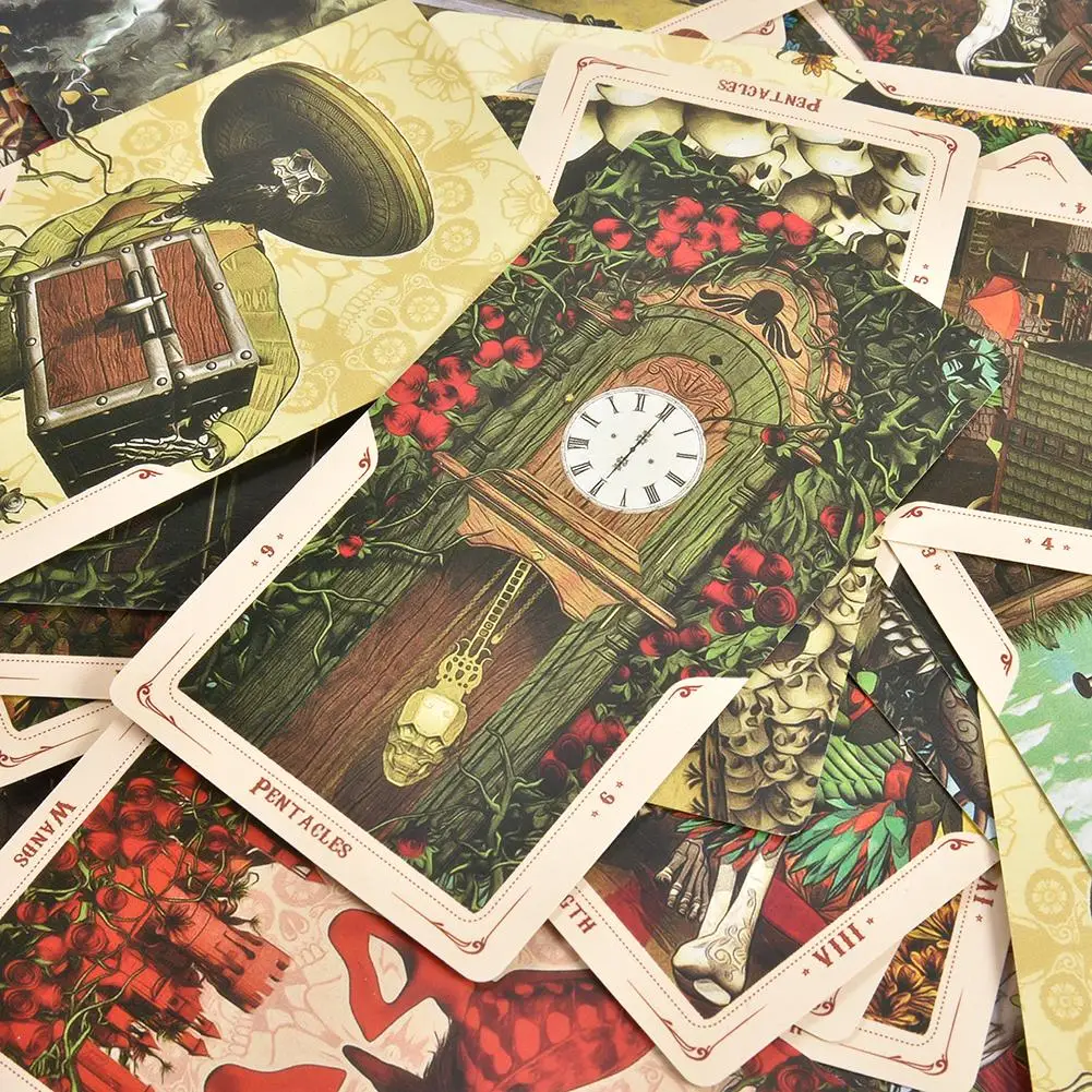 78 листов, Карты Таро Санта Муэрте, настольная игра, карта, полная английская версия, колода, игральные карты, семейные вечерние игры