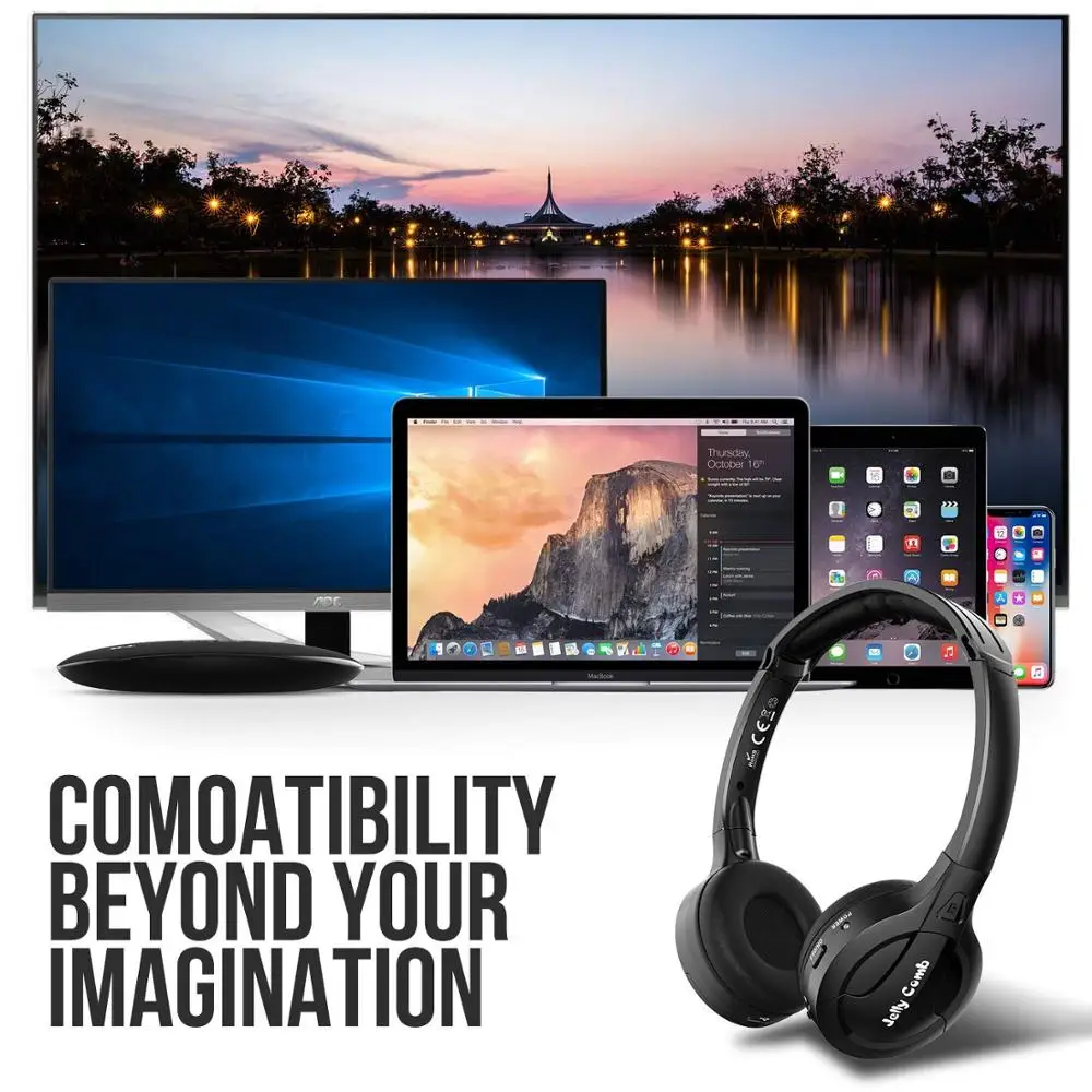 

2020 Bingle B616 Multifunction Stereo Wireless Headset Headphones with Microphone FM Radio for MP3 PC TV Audio Phones