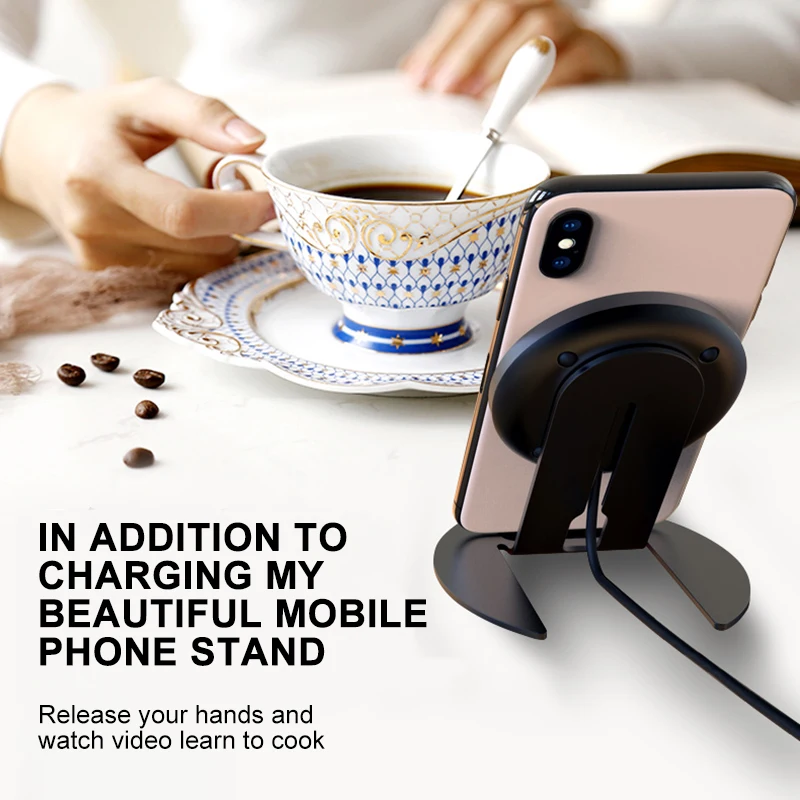 Detachable Mobile Phone Magnetic Wireless Charger Bracket Desktop Fast Charging Portable Charging Pad With Indicator Light