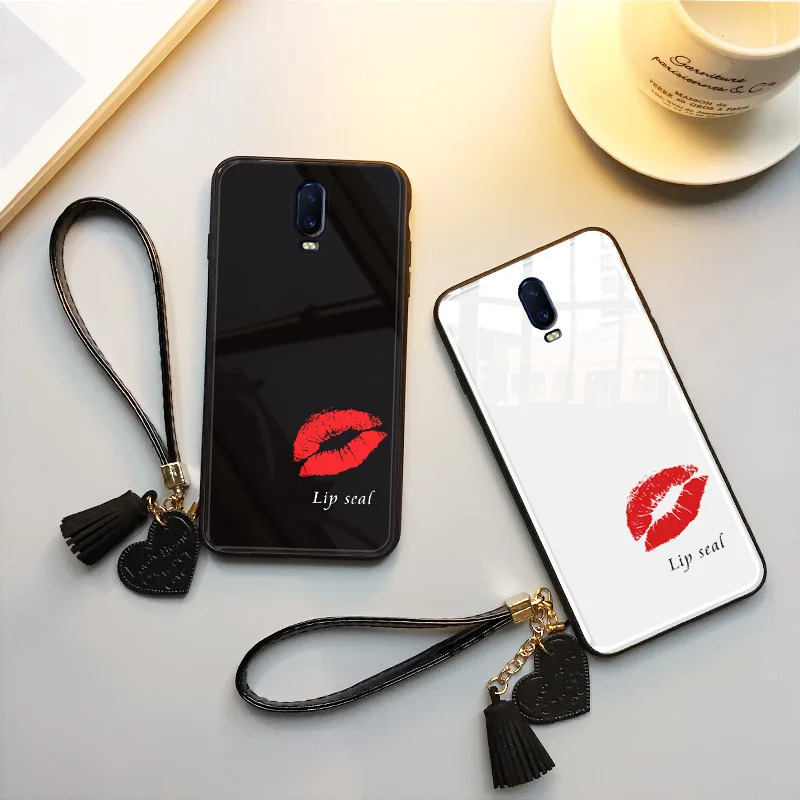 Чехол Manderm из закаленного стекла с кисточками для OPPO Find X R7 R9 R11 R15 R17 S Plus Pro Dream Lip Cat