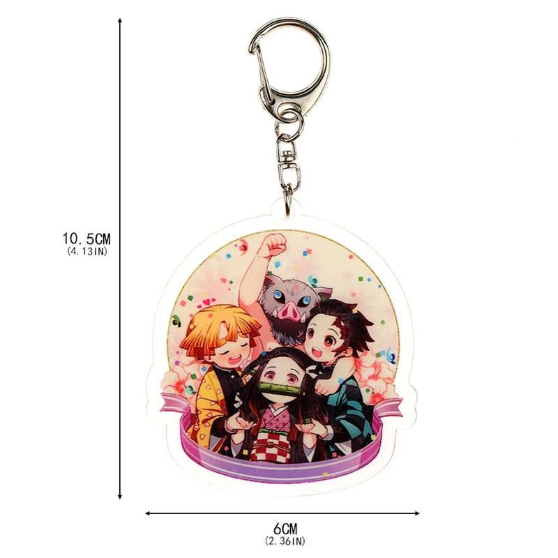 Аниме брелок демон убийца: Kimetsu без Yaiba Chibi мультфильм акриловые подвески
