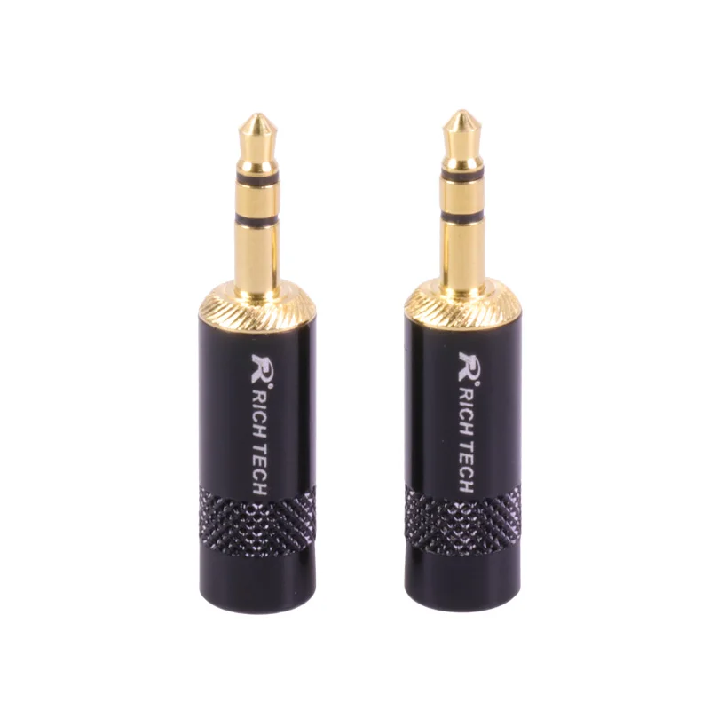 plugue banhado a ouro mono jack 3.5mm