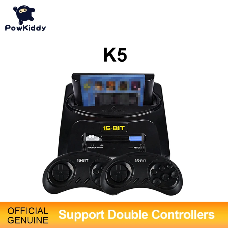 POWKIDDY K5 Ретро Мини ТВ Видео игровая консоль для Sega MegaDrive 16 Bit Встроенные игры 30 игр