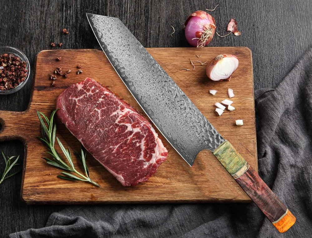 XITUO дамасский нож шеф повара 8 дюймов ручной Кованый острый Кливер Kiritsuke Gyuto