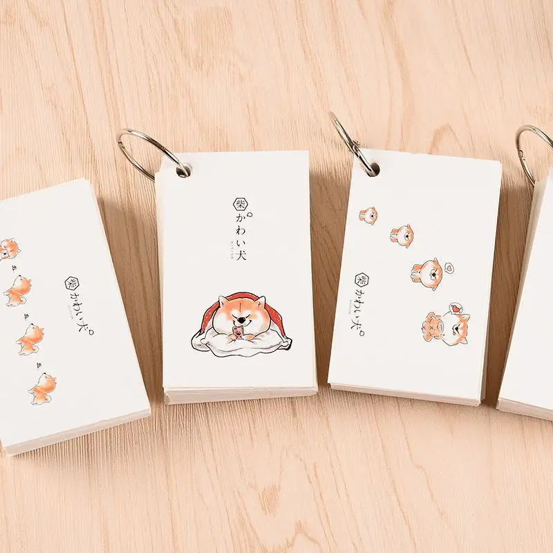 Корейская креативная простая Большая книга слов Kawaii пустая Студенческая записная книжка с железным кольцом блокнот канцелярский блокнот - Цвет: YF19-140 Shiba Inu