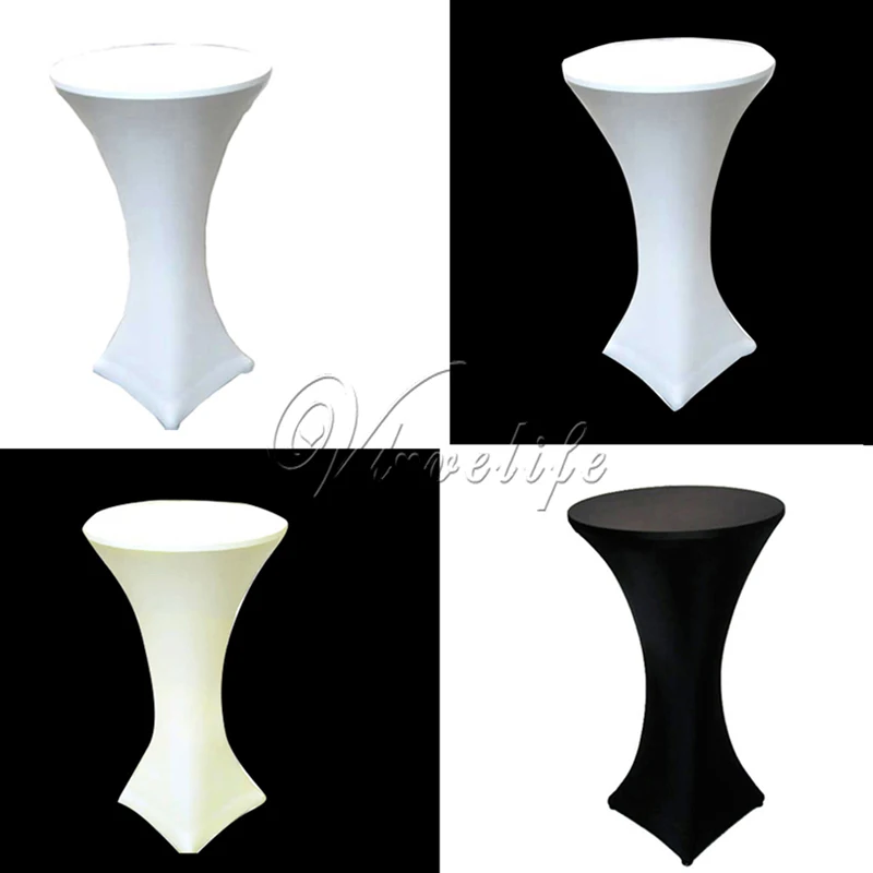 Lycra Stretch COCKTAIL TABLE COVER Poseur Dry Bar Spandex Cloth Wedding Party UK 