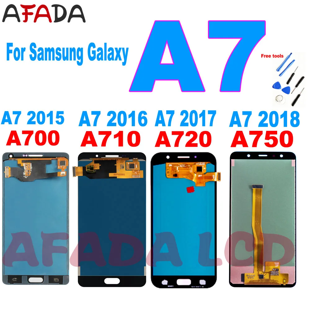 ЖК-экран для Samsung Galaxy A7 2015 2016 2017 2018 A700 A710 A720 A750 ЖК-дисплей сенсорный экран с