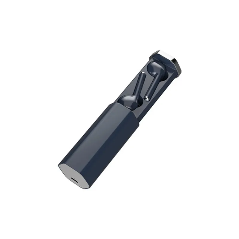 Синий TW50 Bluetooth наушники HIFI стерео Бас шумоподавление Гарнитура двойной микрофон с зарядным устройством Беспроводные спортивные наушники - Цвет: Синий