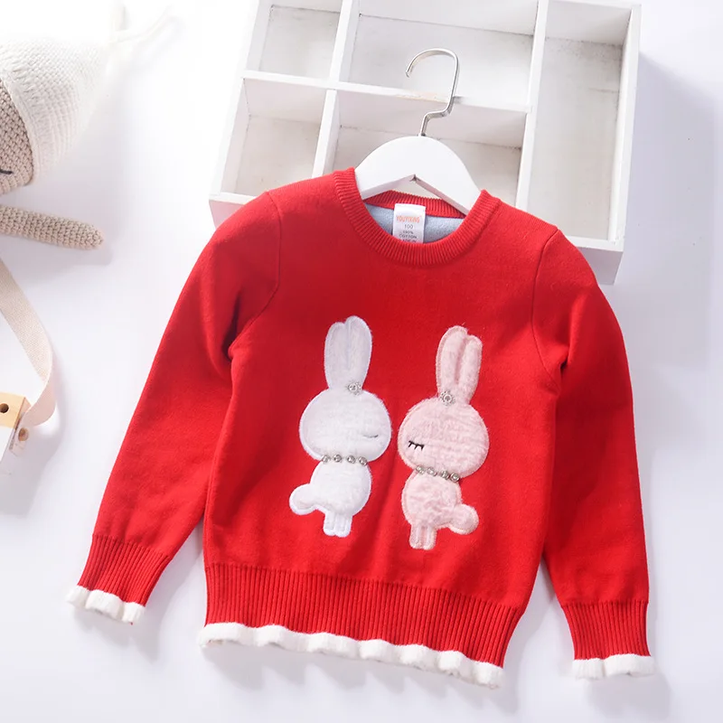 

Baby Double Layer Sweater 2019 Autumn And Winter New Style Girls Bottoming Shirts KID'S Jacket Children Cartoon Pullover Sweater