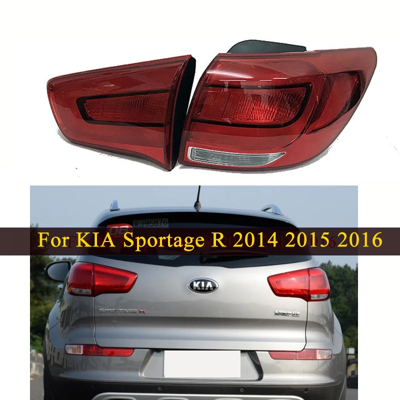 

MIZIAUTO 1PC Rear Tail lights For KIA Sportage R 2014 2015 2016 Rear Brake Bumper Light Tail Stop Lamp Car Product