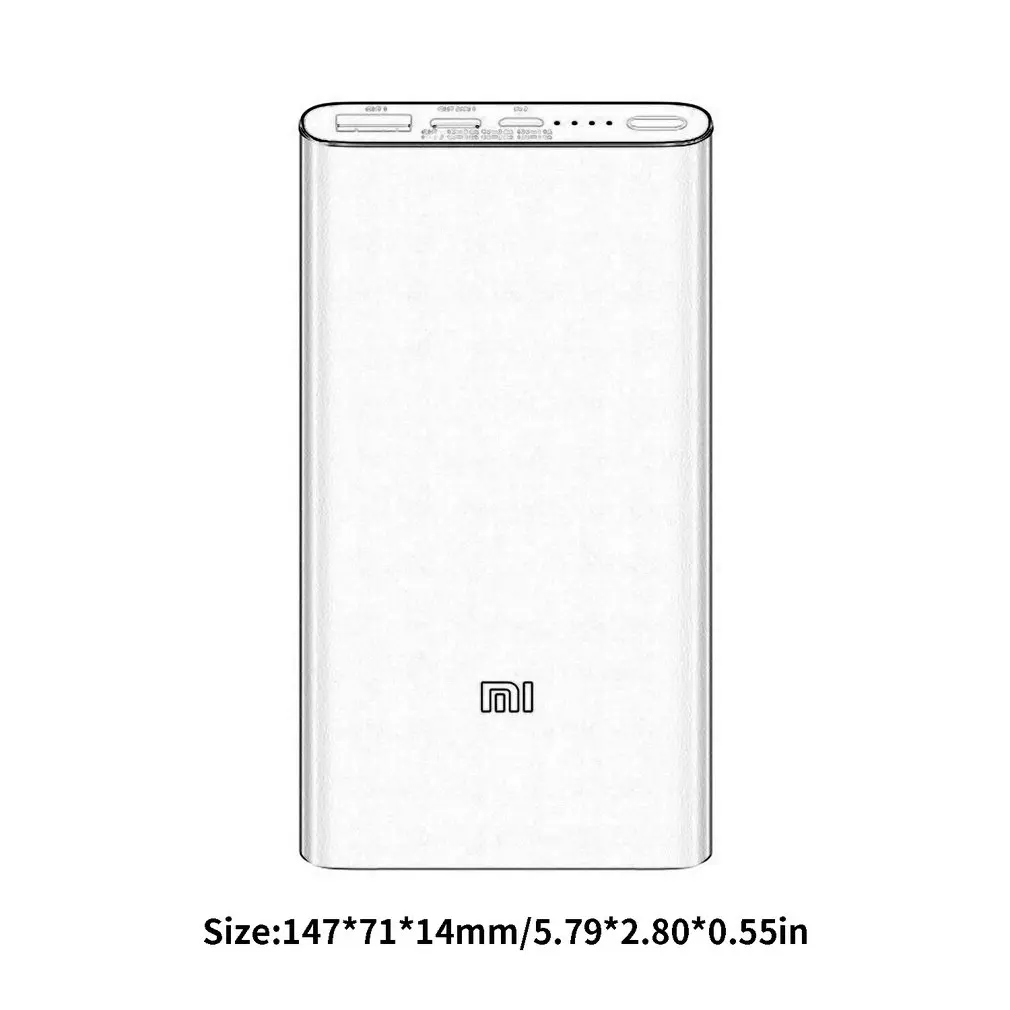 Xiao mi power Bank 3 10000 мАч PLM12ZM usb type C QC3.0 Быстрая зарядка mi power bank 10000 портативное зарядное устройство power bank