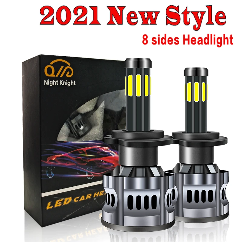 

LED Headlight bulbs H4 Car lamp 8 Side Led COB Chip 200W 20000LM H7 H1 H3 H8 H11 9005 HB3 9006 HB4 Canbus 6000K Auto Foglight