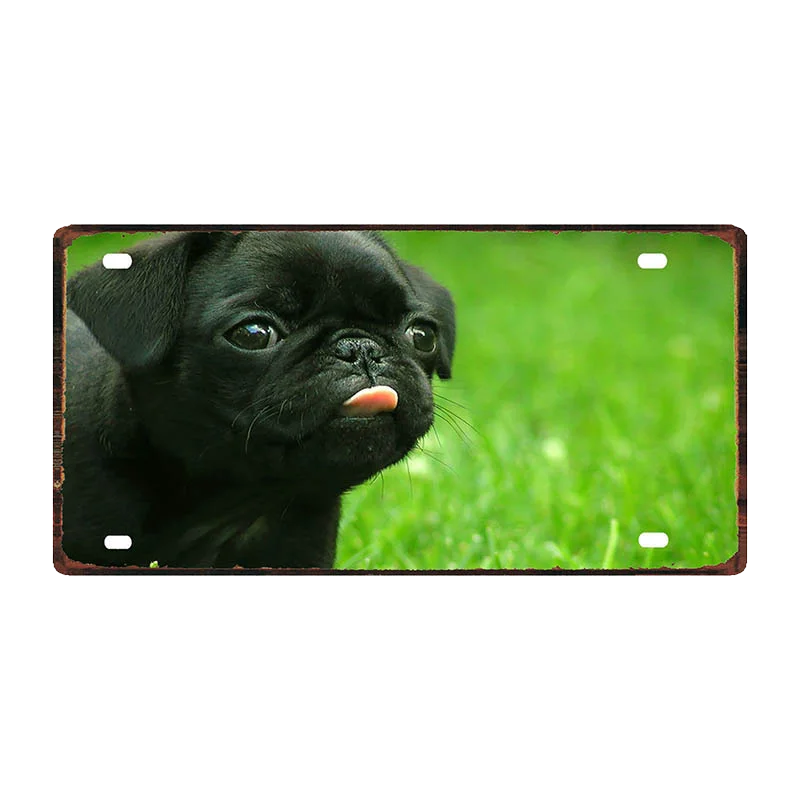 Кошка Собака 30X15 см номерной знак животных металлический знак для Wall Art Pet Shop Ресторан Хоум Винтаж декор 30X15 см DDC-0019A - Цвет: DC-0033