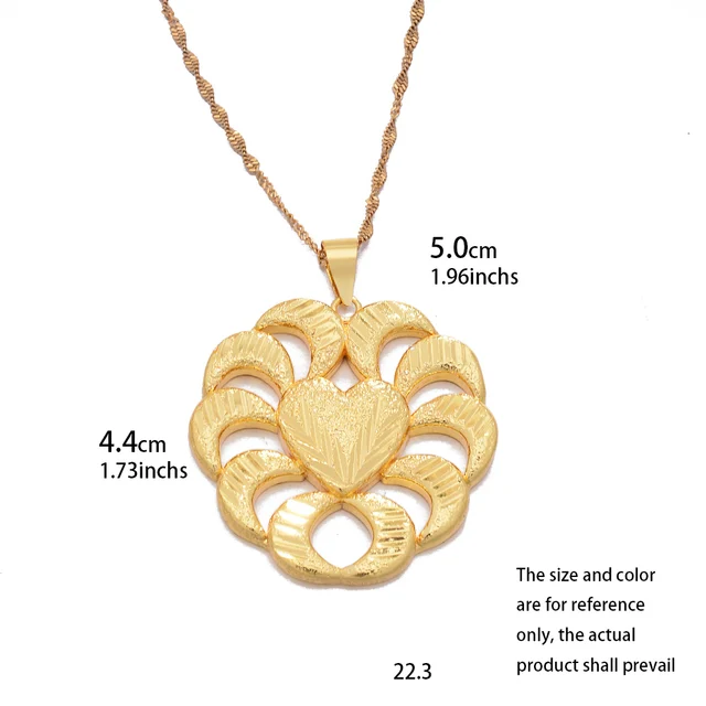 전통과 현대의 만남: 브라질리언 금도금 신부 체인 펜던트