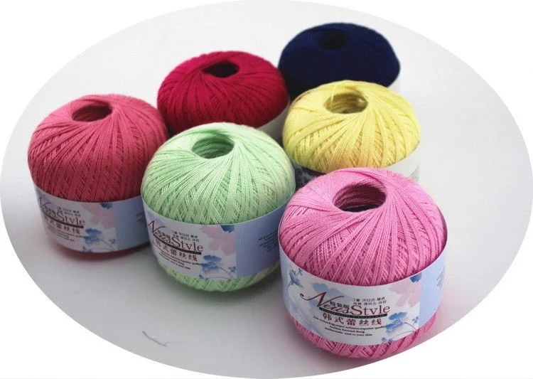 50g Colorful Soft Baby Milk Cotton Yarn Hand Knitting Ball Art Silk Thread Yarn Lace Yarn for knitting lot Crochet Trim DIY