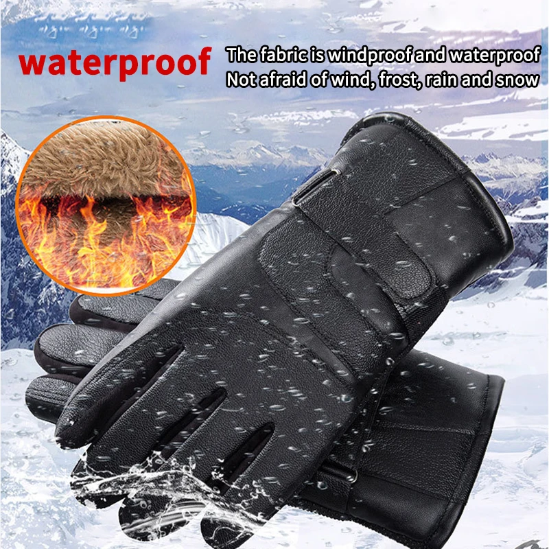 leather gloves for snow