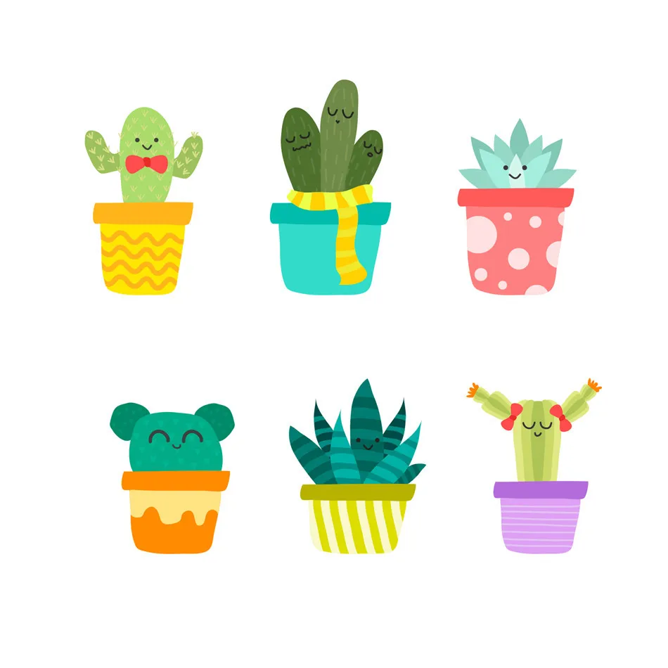 Potted Cactus and Potted Flower Plants Clear Stamps for Scrapbooking New Christmas Stamp for Photo Album Decorative Crafts