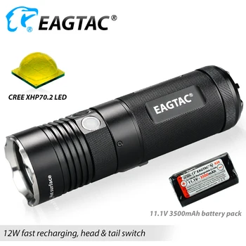 Best EAGATC SX30L3-R Pro LED Flashlight XHP70.2 4850 Lumens Compact Torch Five Outputs Built In Rechargeable 18650 3500mAh Battery