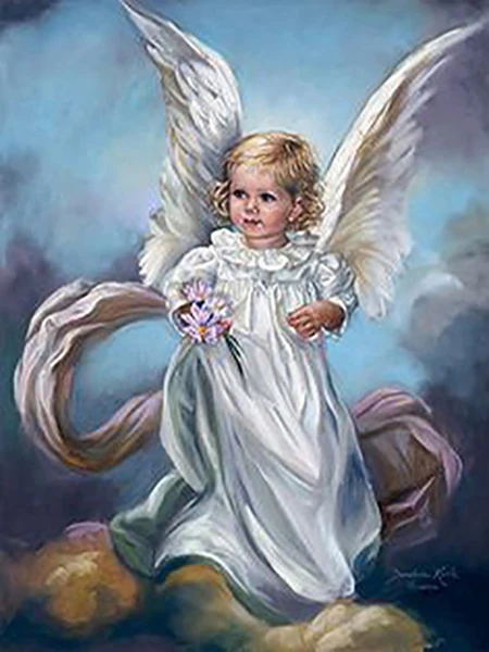 

5d Diy Diamond Painting Cross Stitch Diamond Embroidery Angel Girl Picture Landscape Wall Sticker Full Diamond Mosaic