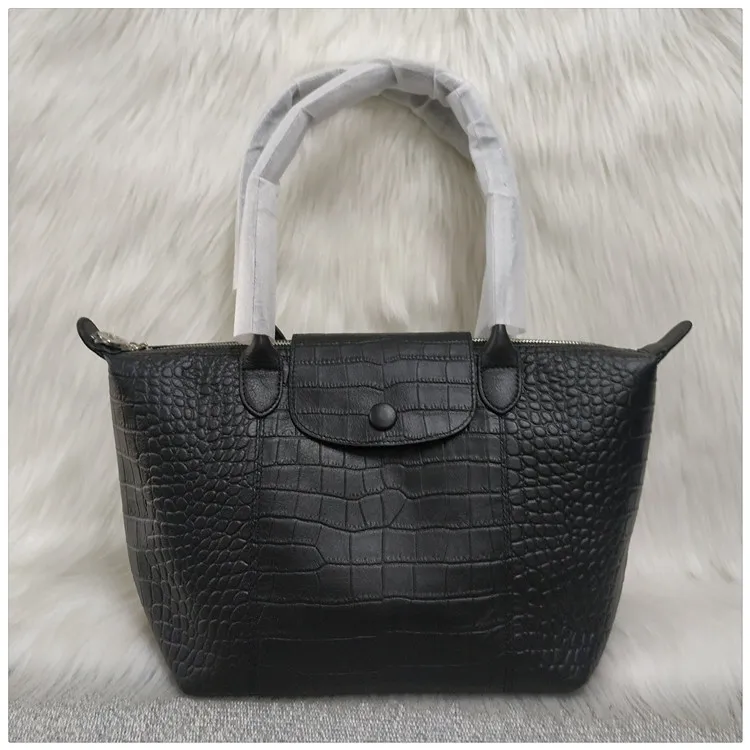 

WOMEN'S Leather Bags 2019 Autumn And Winter New Style Full-grain Leather Toth Large Bag Top Grade Crocodile Pattern Diaper Bag