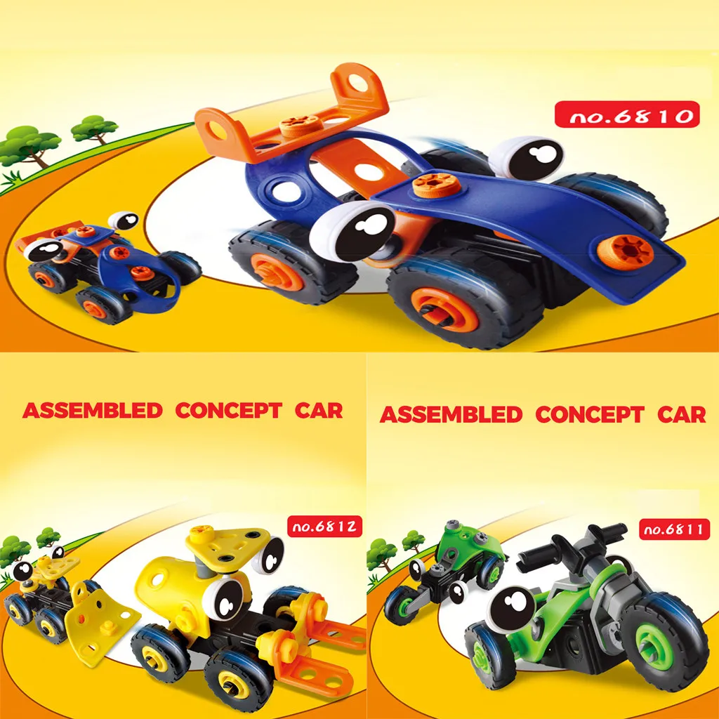 Car Toys For Boys Plastic Interactive Car Toys For Children DIY Assembly Puzzle Screw Truck Education Toy Gift 1PCSW815 Car Toys For Boys Plastic Interactive Car Toys For Children DIY Assembly Puzzle Screw Truck Education Toy Gift 1PCSW815