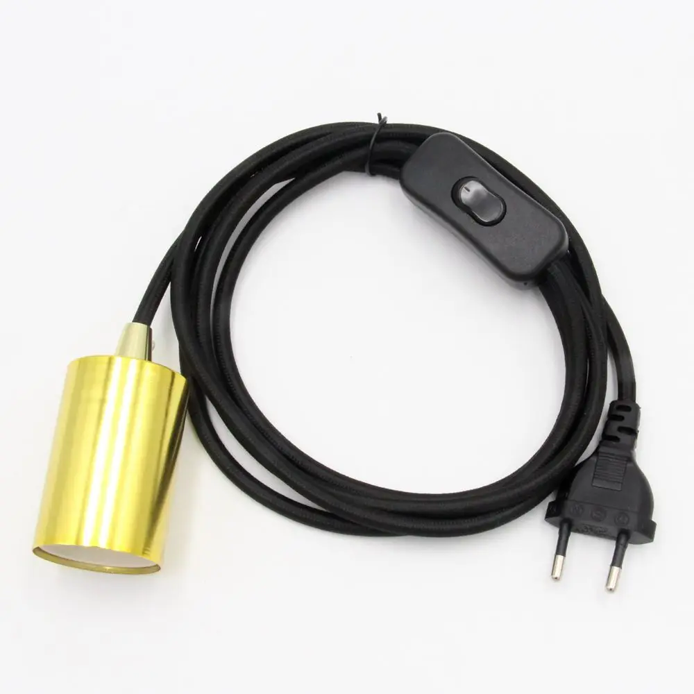 gold lamp socket with cord