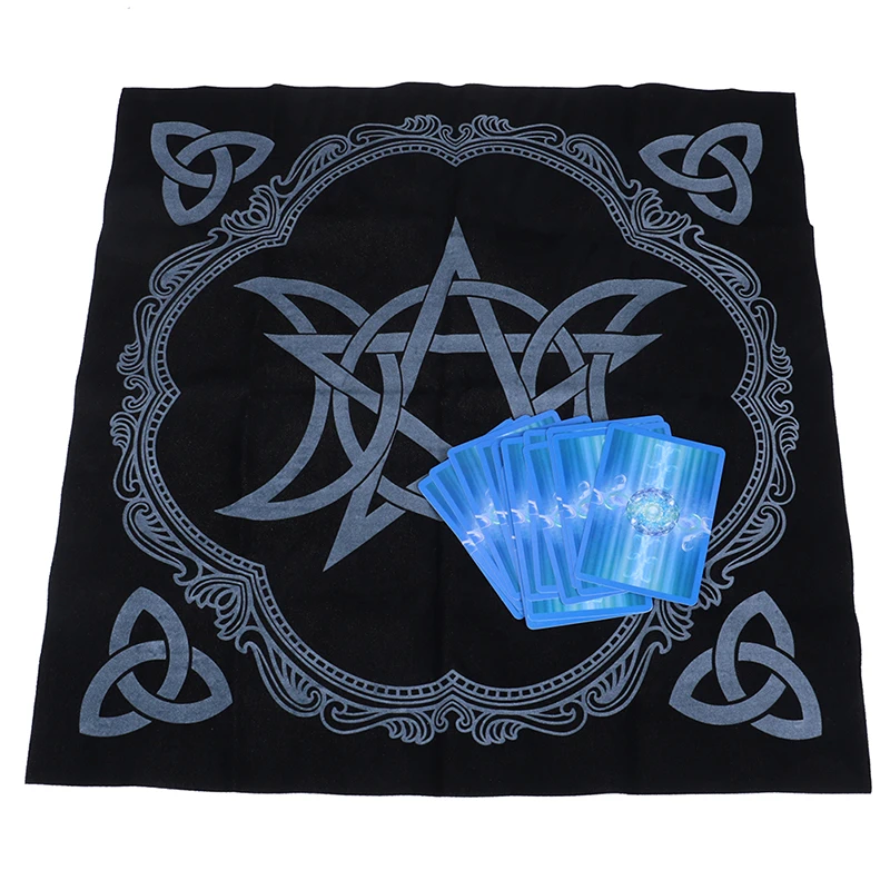 1PC Family Game Board game Divination Black Tablecloth Altar Tarot Cards Party Table Cloth