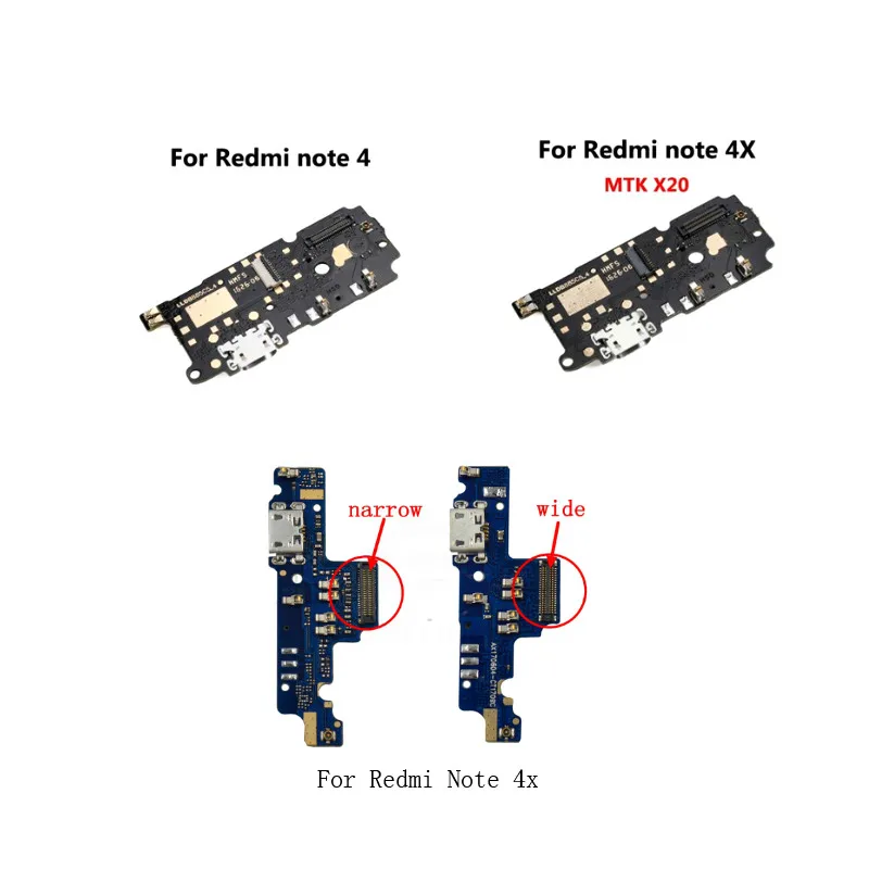 Top quality For Redmi Note 4x USB Port Charger Dock Plug Connector Flex Cable Charging Board Replacement 100% Tested | Мобильные