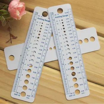 

UK US Canada Sizes Knitting Accessories Needle Gauge Inch Sewing Ruler Tool CM 2-10mm Size Measure Sewing Tools G