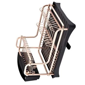 

1Pc Draining Rack Double-layer Rack Storage Bowl Rack for Kitchen Bowl Home