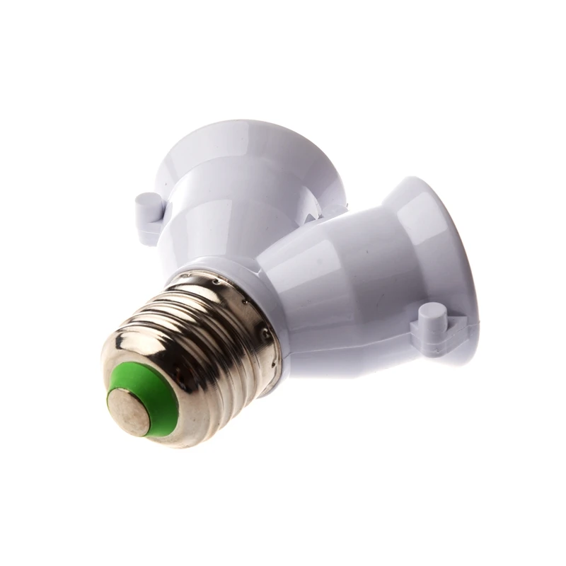 E27 1 to 2 E27 LED Light Lamp Bulb Adapter Converter Split Splitter Base Socket #8 E27 1 to 2 E27 LED Light Lamp Bulb Adapter Converter Split Splitter Base Socket #8