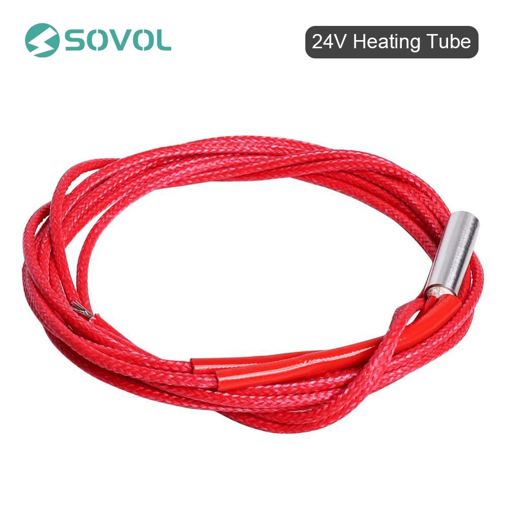 Нагревательный элемент с пьезокерамической головкой Reprap Prusa 12 V/24 V 40 Вт является наиболее выгодным для 6*20 Prusa Мендель трубка нагревателя Creality CR-10 CR-10S CR-10S Pro - Цвет: 24V