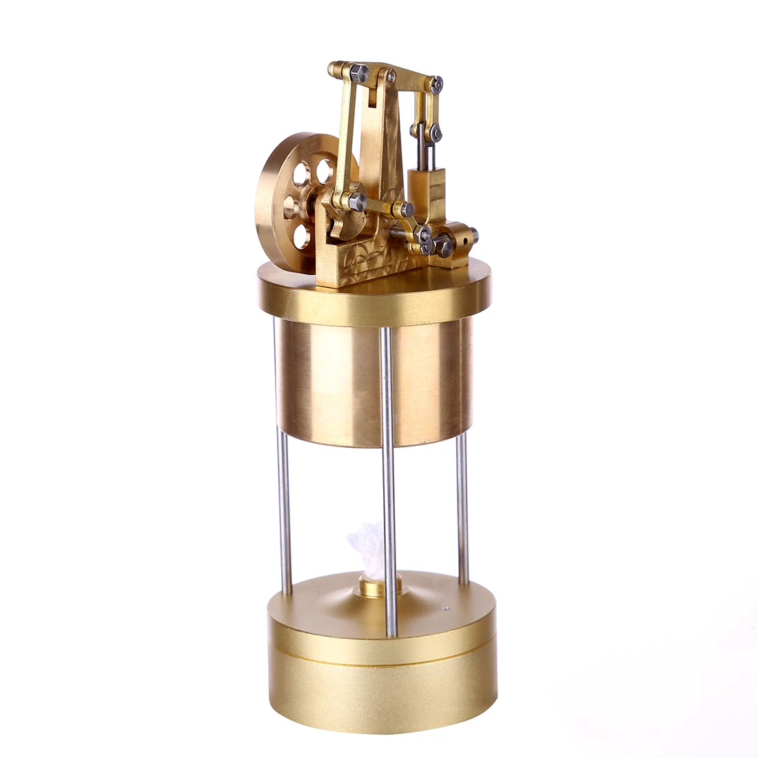 Mini Copper Verticle Type Steam Engine Model Creative Gift Set