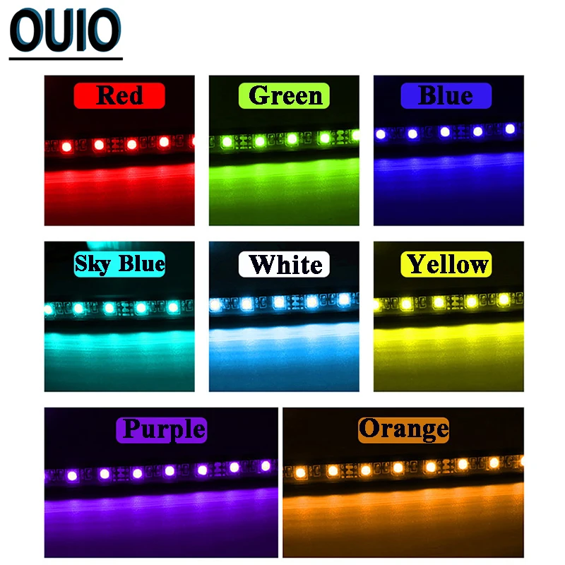 48 светодиодный RGB музыкальный голосовой контроль, атмосферный светильник, автомобильный светильник s, изменяющий цвет, светодиодный декоративный светильник 12 В для салона автомобиля с пультом дистанционного управления