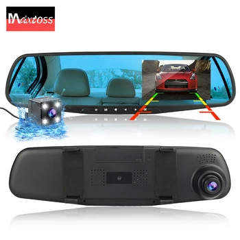 

dvr dash camera dash cam car dvr mirror dual lens rear view camera rearview dashcam auto recorder video full hd front and rear