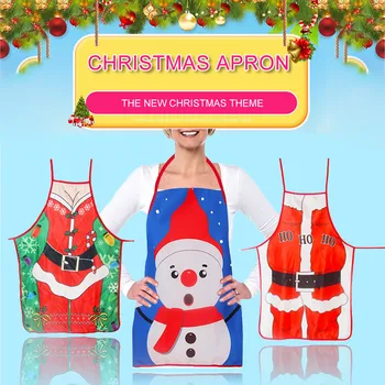 

Christmas Decorations for Home 1 Pcs Santa Claus Christmas Apron Xmas Decor Noel Navidad 2021 New Year Cristmas Gift#40