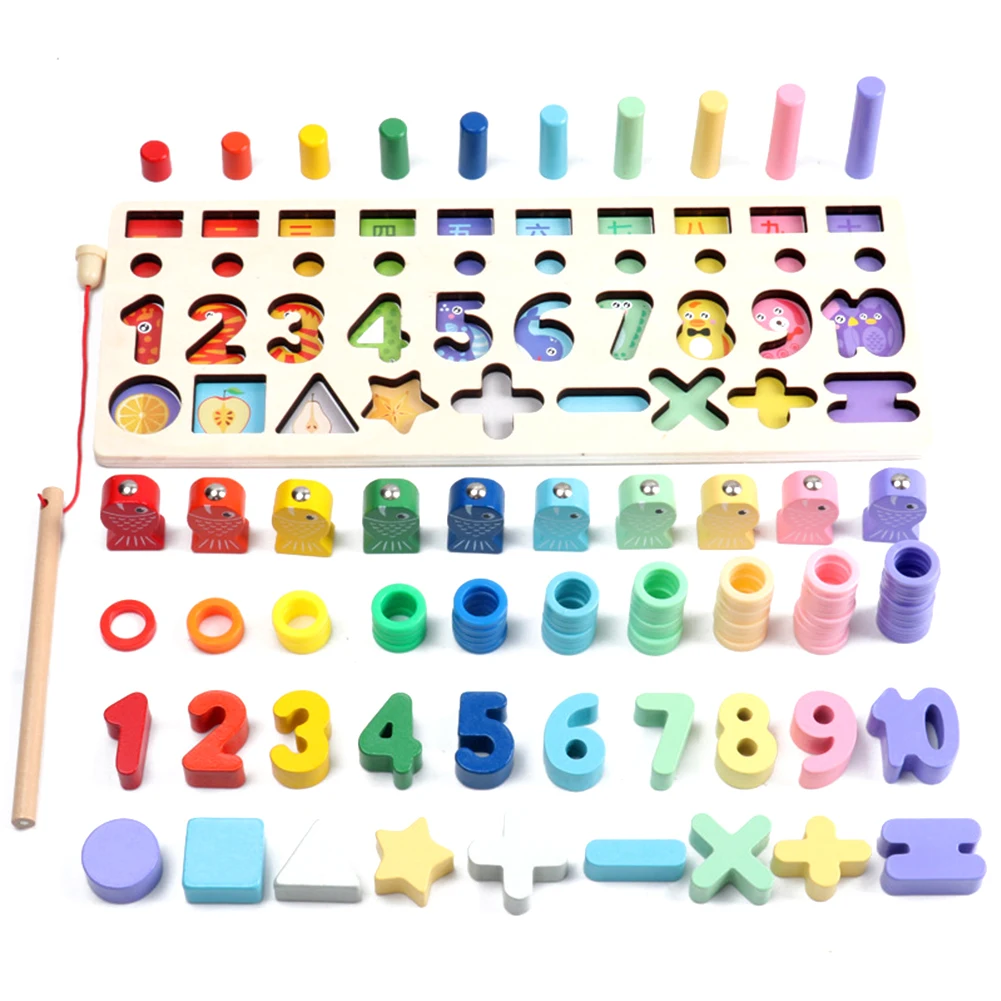 4 в 1 головоломка, складывающаяся доска, цветная форма, подходящая рыболовная игрушка, детские развивающие игрушки для детей, подарок