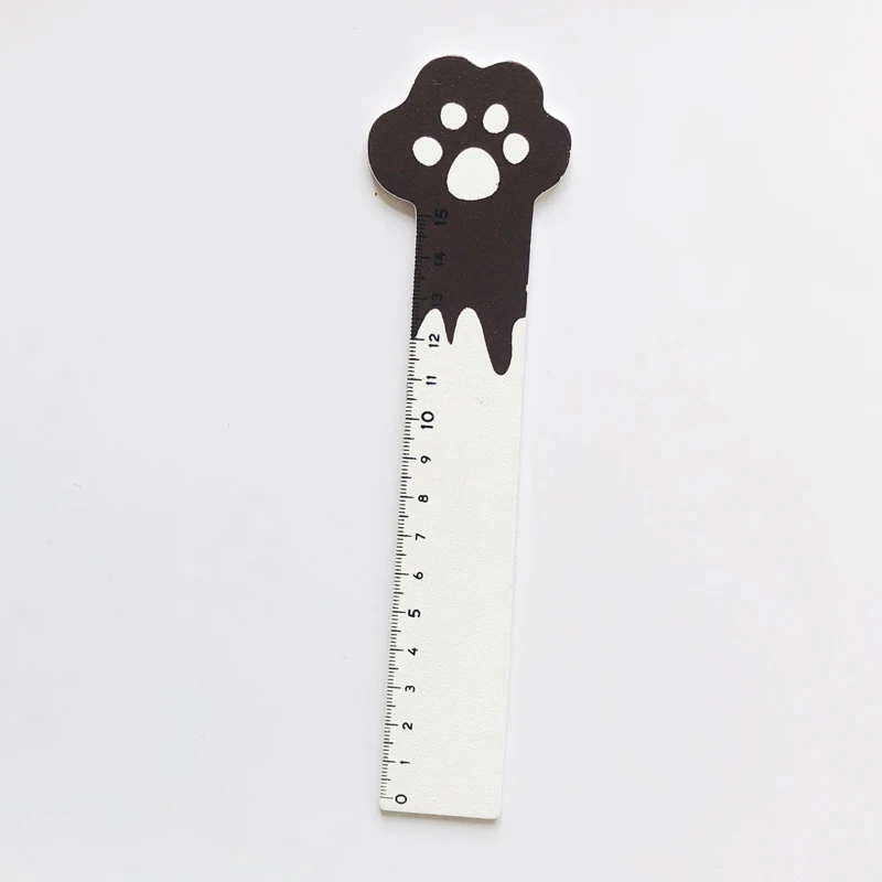 15 см милый с принтом с кошкой; Paw деревянный измерить линейкой метрический инструмент