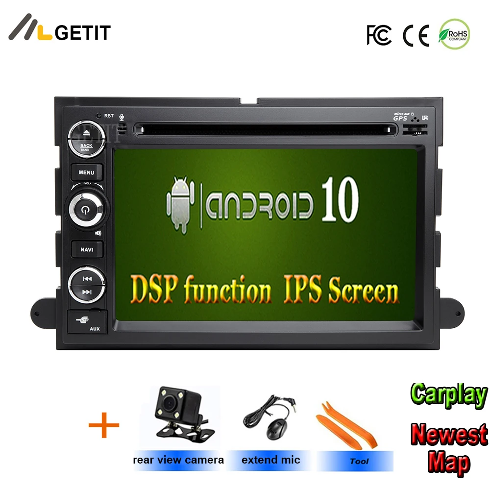 Android 10 автомобильный dvd-плеер для Ford 500/F150/Explorer/Edge/Expedition/Mustang/fusion/frestyle Wifi BT Радио gps