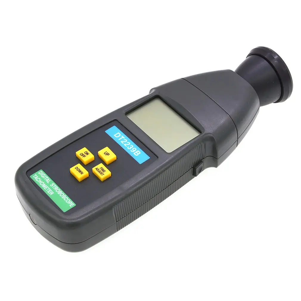 DT2239B Digital LCD Non-Contact Flash Stroboscope Tachometer Photoelectric Revolution Meter Speedometer Tester Drop Shipping